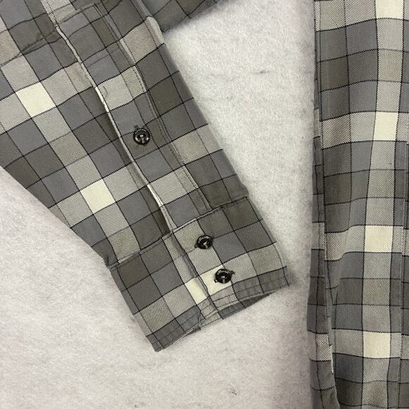 G-STAR Waterpatrol Shirt Mens Large Gray Plaid Flannel Zip Button Up - Picture 11 of 16